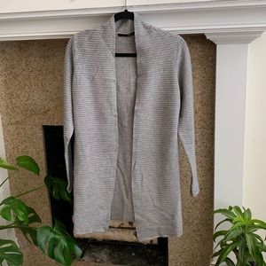 CYRUS Gray Ribbed Cardigan